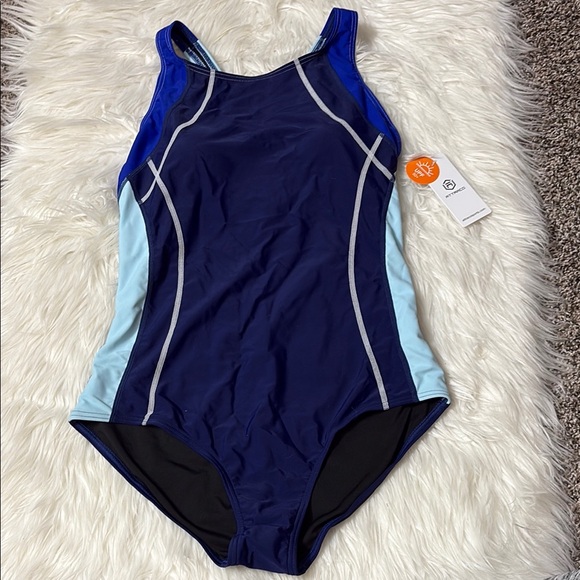 NWT Attraco Sporty One Piece Racerback Low Cut Leg Swimsuit From Amazon Size M - Picture 3 of 14